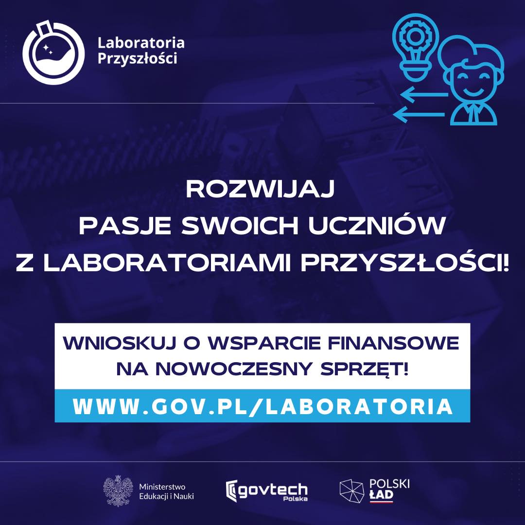 ulotka informacyjna Laboratoria Przyszłości